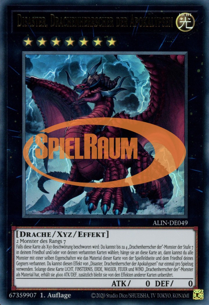 Disaster, Dragon Ruler of All Apocalypses (V.1 - Ultra Rare)