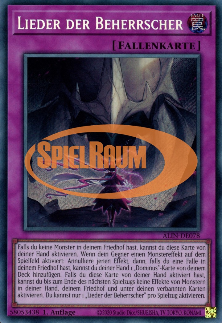 Songs of the Dominators (V.1 - Secret Rare) Single: Yu-Gi-Oh! Alliance Insight Einzelkarte