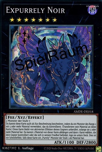 Expurrely Noir (V.1 - Super Rare) Single: Yu-Gi-Oh! Amazing Defenders Einzelkarte