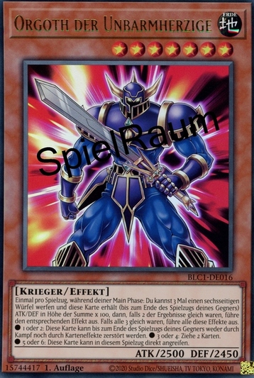 Orgoth the Relentless (V.1 - Ultra Rare) Single: Yu-Gi-Oh! Battles of Legend: Chapter 1 Einzelkarte