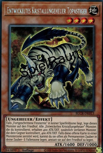 Advanced Crystal Beast Topaz Tiger Single: Yu-Gi-Oh! Battles of Legend: Crystal Revenge Einzelkarte