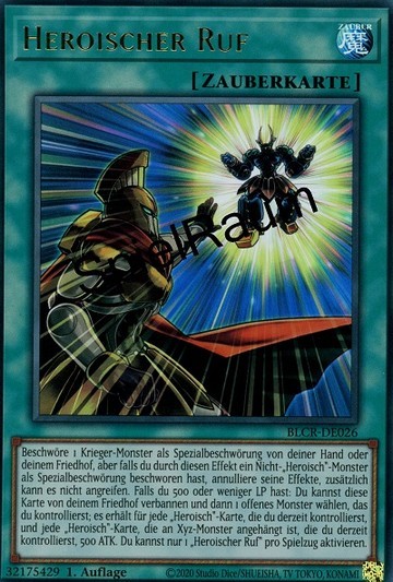 Heroic Call Single: Yu-Gi-Oh! Battles of Legend: Crystal Revenge Einzelkarte
