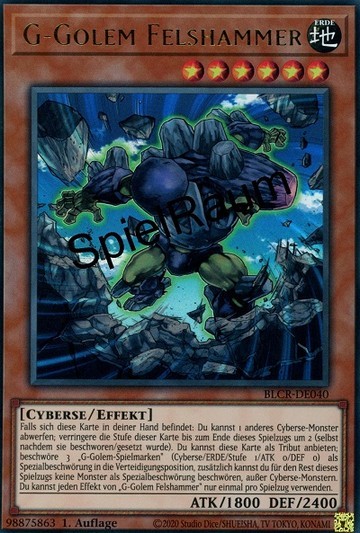 G Golem Rock Hammer Single: Yu-Gi-Oh! Battles of Legend: Crystal Revenge Einzelkarte