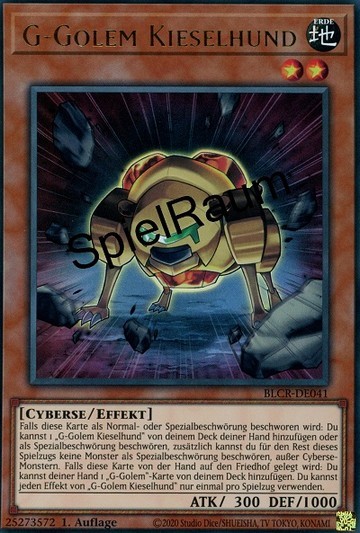 G Golem Pebble Dog Single: Yu-Gi-Oh! Battles of Legend: Crystal Revenge Einzelkarte