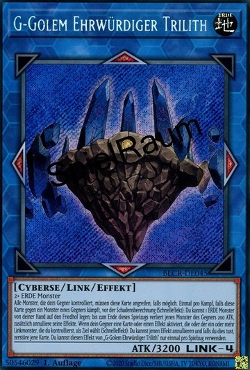 G Golem Dignified Trilithon Single: Yu-Gi-Oh! Battles of Legend: Crystal Revenge Einzelkarte