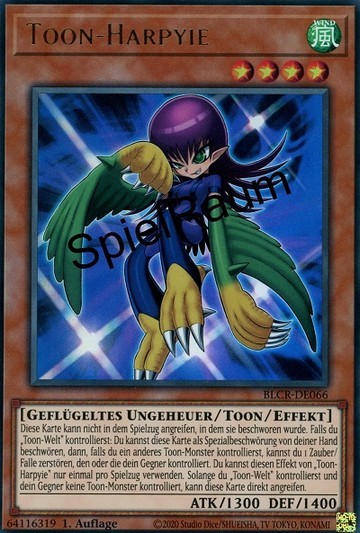 Toon Harpie Lady Single: Yu-Gi-Oh! Battles of Legend: Crystal Revenge Einzelkarte