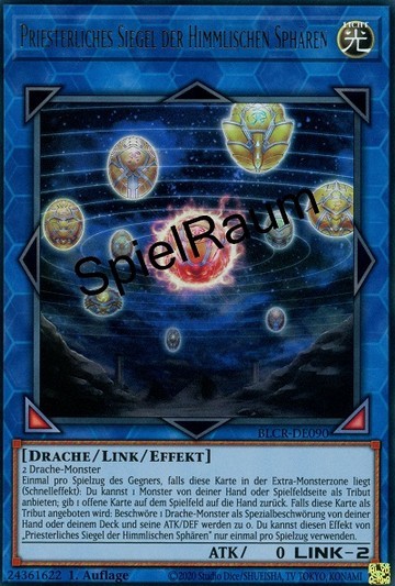 Hieratic Seal of the Heavenly Spheres Single: Yu-Gi-Oh! Battles of Legend: Crystal Revenge Einzelkarte