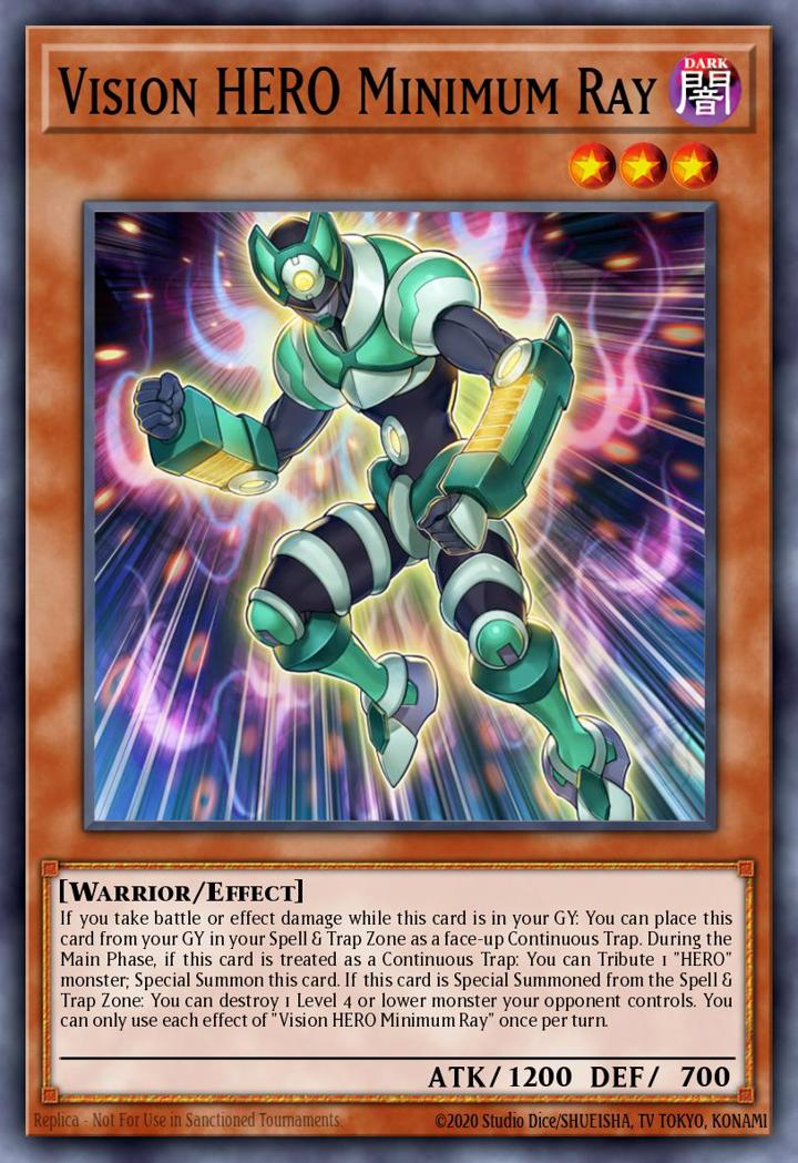 Vision HERO Minimum Ray Single: Yu-Gi-Oh! Battles of Legend: Hero's Revenge Einzelkarte