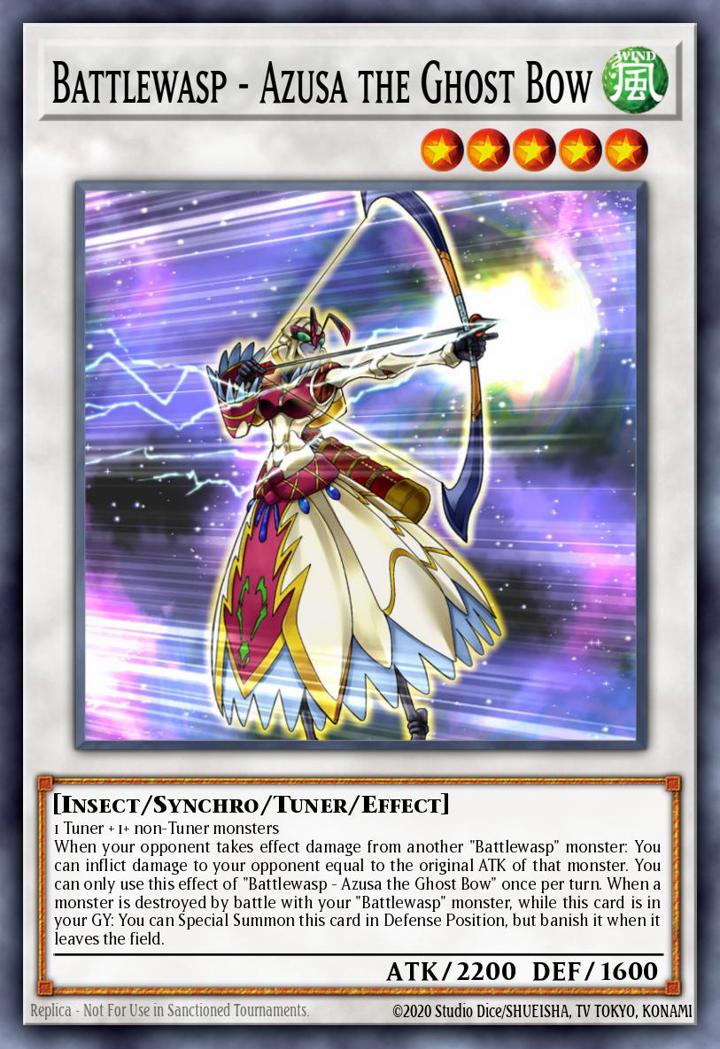Battlewasp - Azusa the Ghost Bow Single: Yu-Gi-Oh! Battles of Legend: Hero's Revenge Einzelkarte