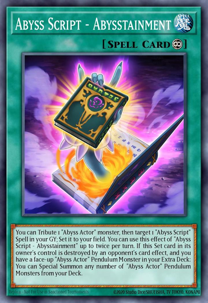 Abyss Script - Abysstainment Single: Yu-Gi-Oh! Battles of Legend: Light's Revenge Einzelkarte
