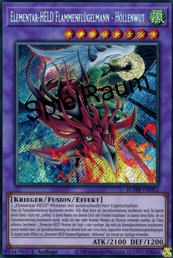 Elemental HERO Flame Wingman - Infernal Rage Single: Yu-Gi-Oh! Battles of Legend: Monstrous Revenge Einzelkarte