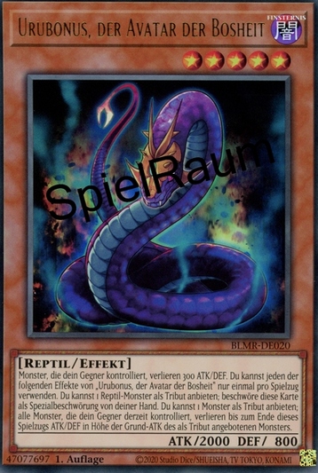 Urubonus, the Avatar of the Malice Single: Yu-Gi-Oh! Battles of Legend: Monstrous Revenge Einzelkarte