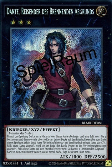 Dante, Traveler of the Burning Abyss (V.2 - Quarter Century Secret Rare) Single: Yu-Gi-Oh! Battles of Legend: Monstrous Revenge Einzelkarte