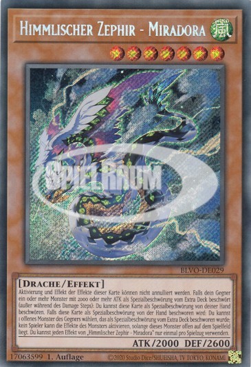 Heavenly Zephyr - Miradora (V.1 - Secret Rare)
