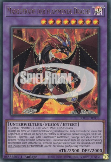 Masquerade the Blazing Dragon Single: Yu-Gi-Oh! Burst of Destiny Einzelkarte