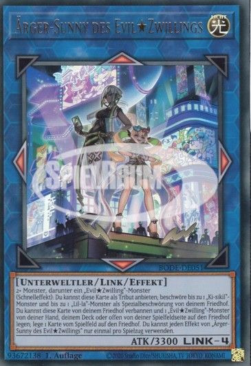 EvilTwin's Trouble Sunny (V.1 - Ultra Rare) Single: Yu-Gi-Oh! Burst of Destiny Einzelkarte