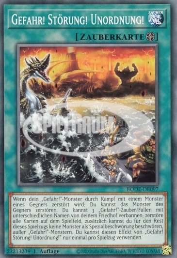 Danger! Disturbance! Disorder! Single: Yu-Gi-Oh! Burst of Destiny Einzelkarte
