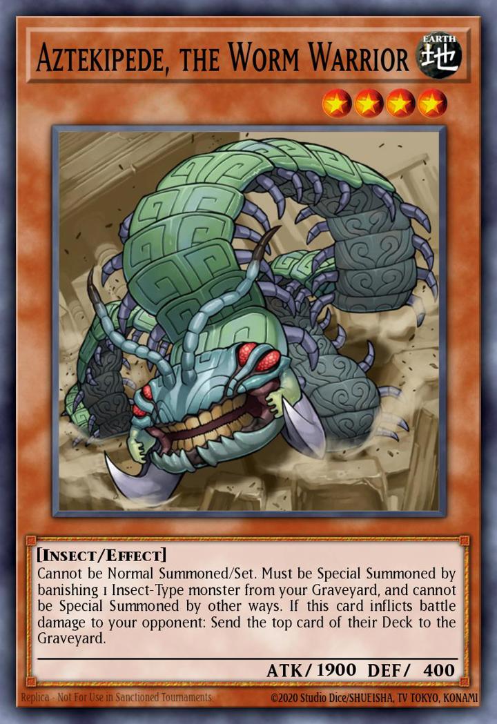Aztekipede, the Worm Warrior (V.1 - Rare)