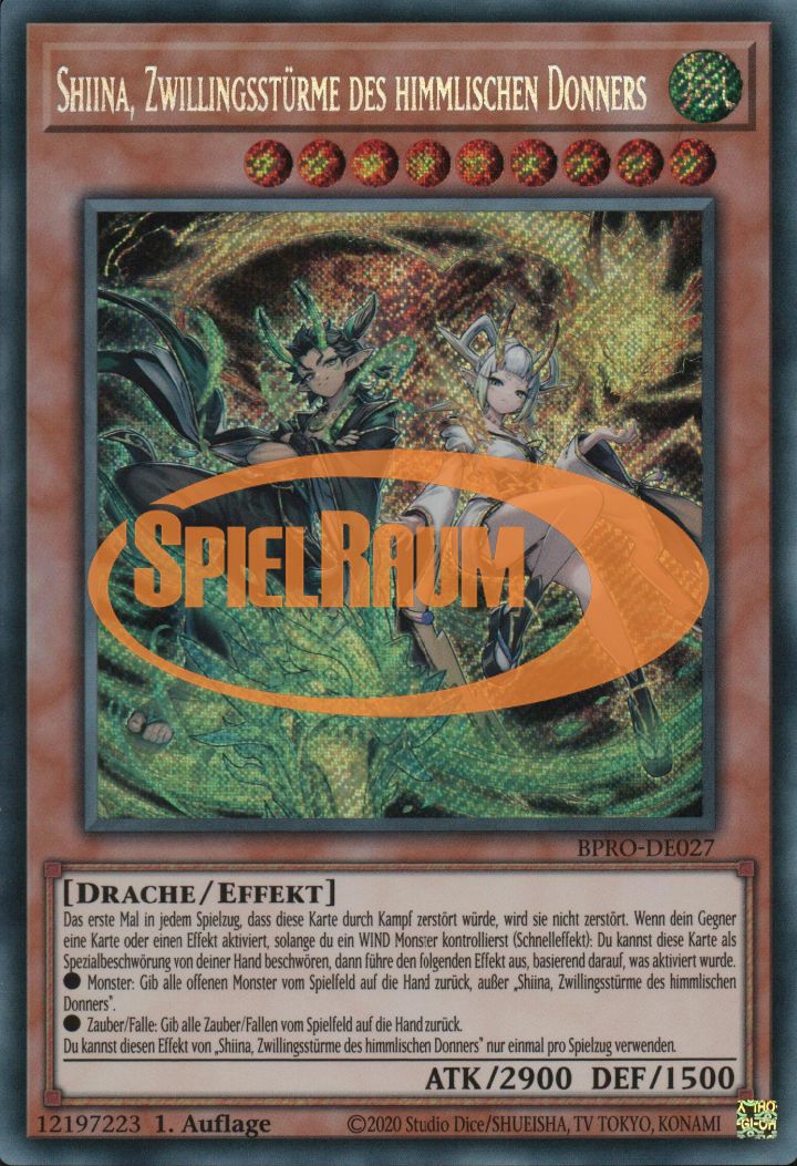Shiina, Twin Tempests of Celestial Thunder (V.1 - Secret Rare)