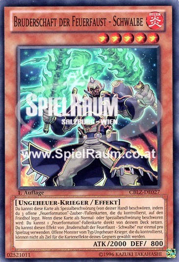 Brotherhood of the Fire Fist - Swallow Single: Yu-Gi-Oh! Cosmo Blazer Einzelkarte