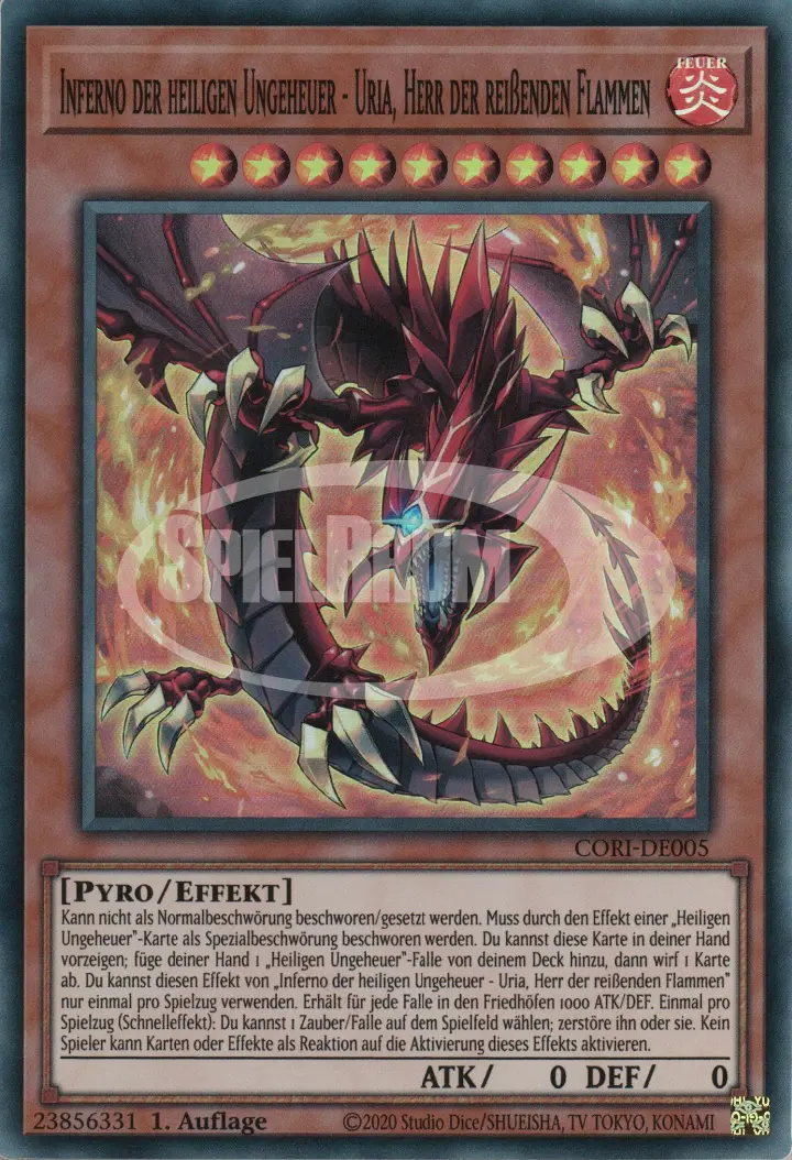 Inferno of the Sacred Beasts - Uria, Lord of Searing Flames (V.2 - Starlight Rare)