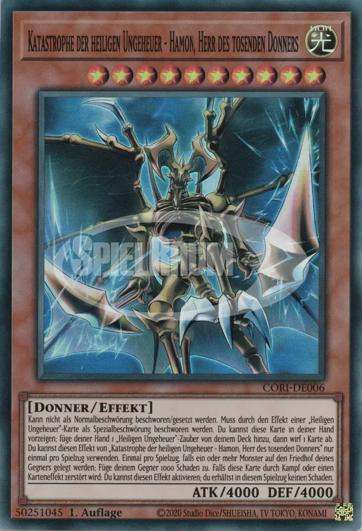 Calamity of the Sacred Beasts - Hamon, Lord of Striking Thunder (V.2 - Starlight Rare)