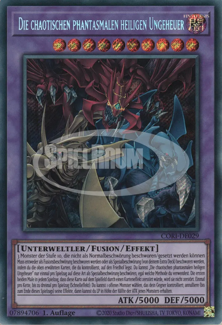 The Chaotic Phantasmal Sacred Beasts (V.1 - Secret Rare)