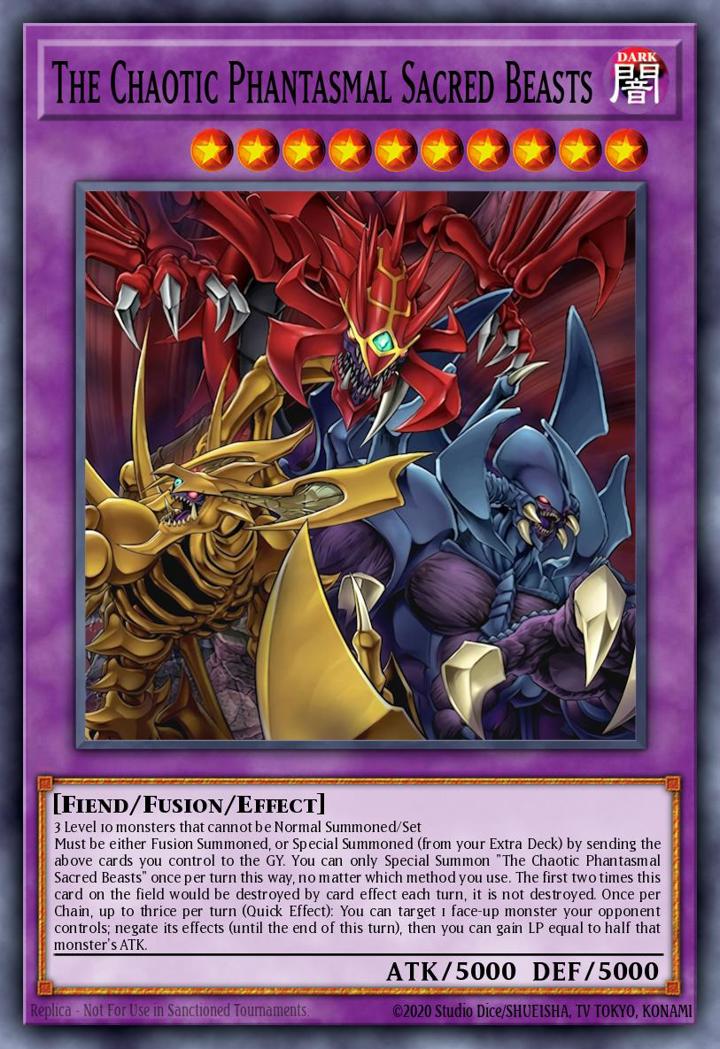 The Chaotic Phantasmal Sacred Beasts (V.1 - Secret Rare)