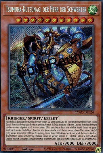 Tsumuha-Kutsunagi the Lord of Swords (V.1 - Secret Rare) Single: Yu-Gi-Oh! Cyberstorm Access Einzelkarte