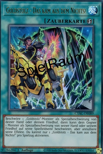 Gold Pride - That Came Out of Nowhere! Single: Yu-Gi-Oh! Cyberstorm Access Einzelkarte