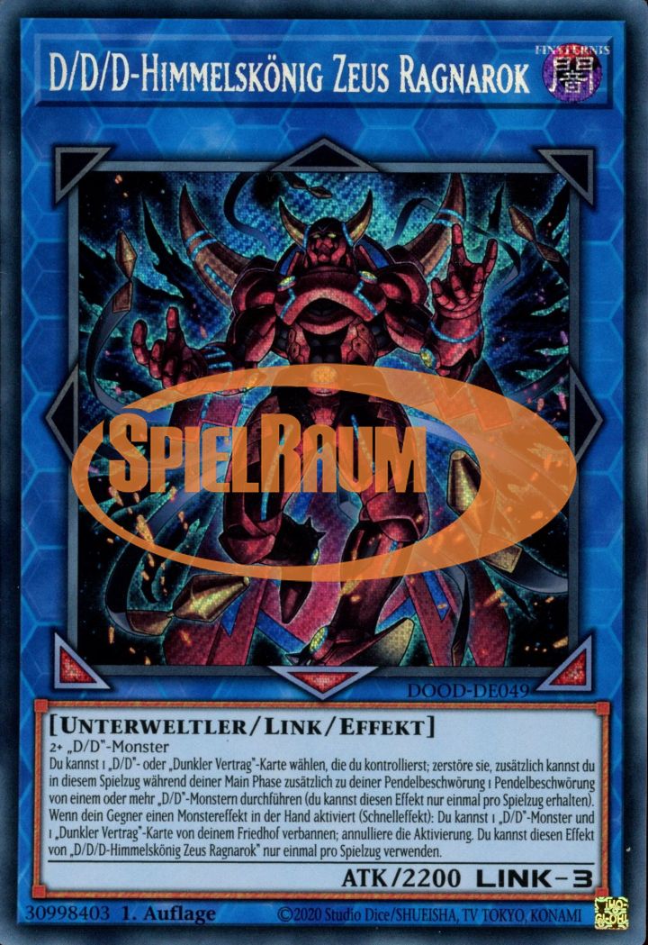 Yu-Gi-Oh! Dornen-Rosendrache DOOD-DE039 Secret Rare 1. Auflage