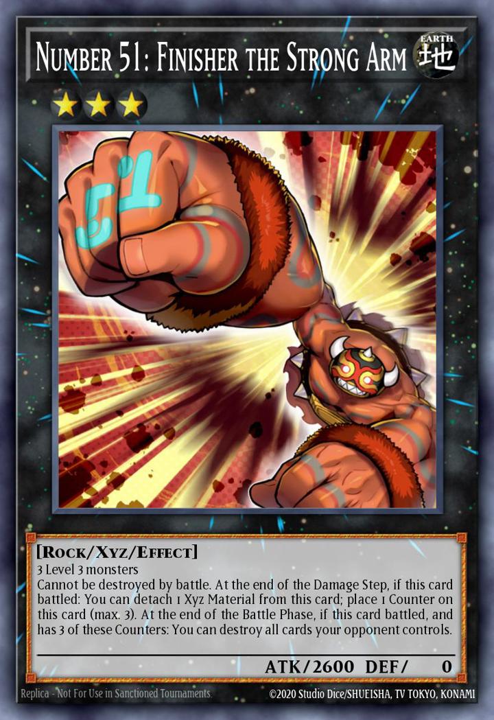 Number 51: Finisher the Strong Arm Single: Yu-Gi-Oh! Dragons of Legend: Unleashed Einzelkarte