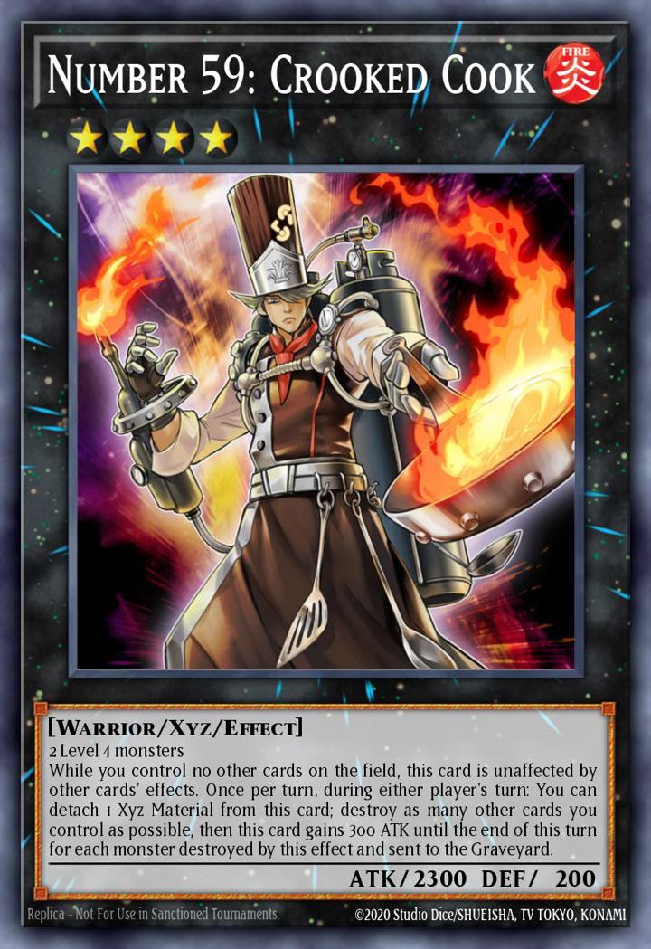 Number 59: Crooked Cook Single: Yu-Gi-Oh! Dragons of Legend: Unleashed Einzelkarte