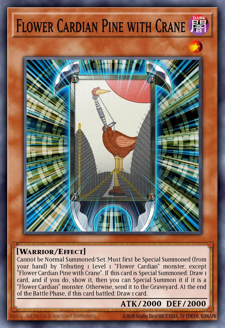 Flower Cardian Pine with Crane Single: Yu-Gi-Oh! Dragons of Legend: Unleashed Einzelkarte