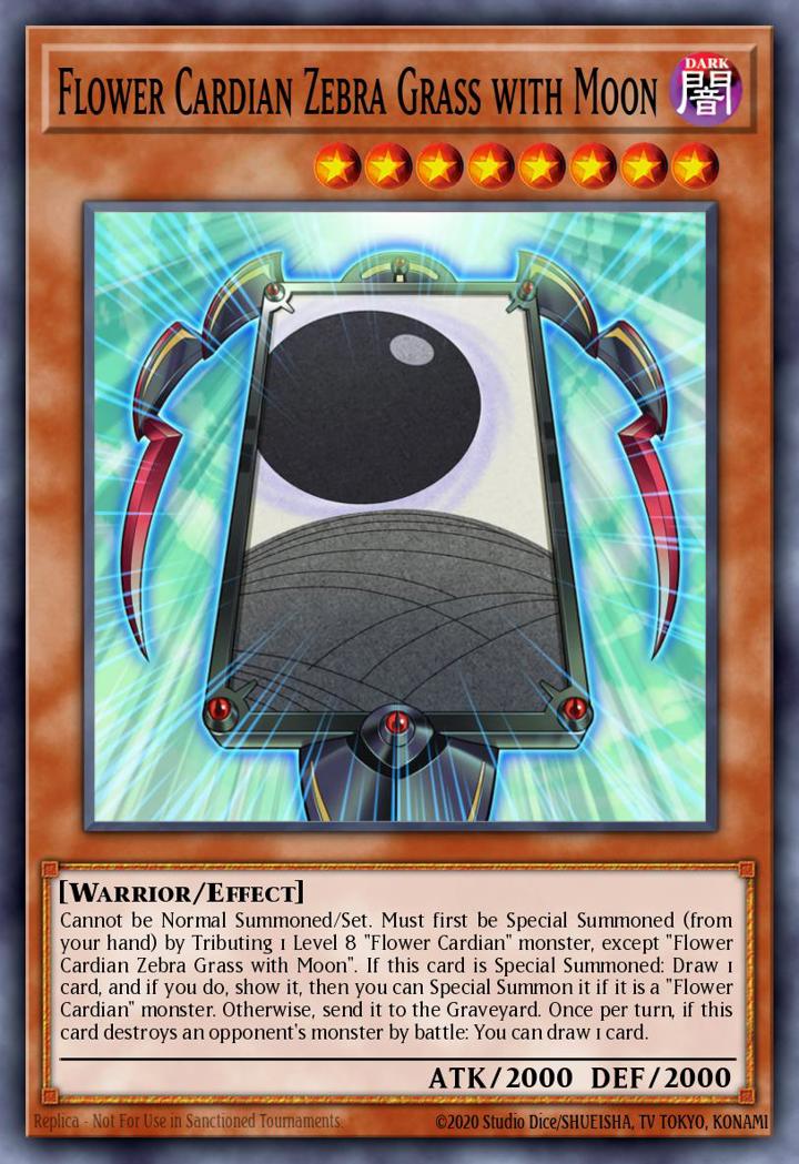 Flower Cardian Zebra Grass with Moon Single: Yu-Gi-Oh! Dragons of Legend: Unleashed Einzelkarte