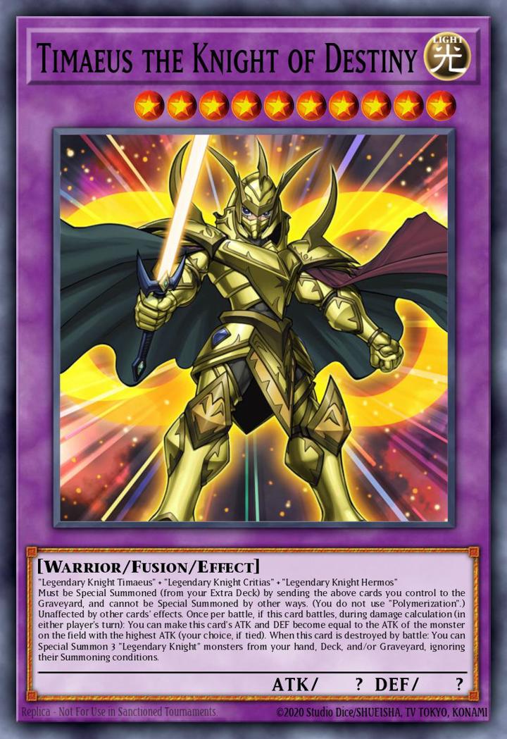 Timaeus the Knight of Destiny Single: Yu-Gi-Oh! Dragons of Legend: Unleashed Einzelkarte