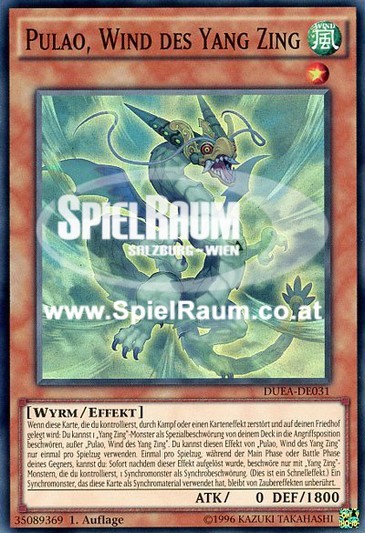 Pulao, Wind of the Yang Zing Single: Yu-Gi-Oh! Duelist Alliance Einzelkarte