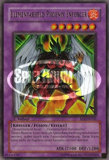 Elemental HERO Phoenix Enforcer (V.1 - Ultra Rare) Single: Yu-Gi-Oh! Enemy of Justice Einzelkarte