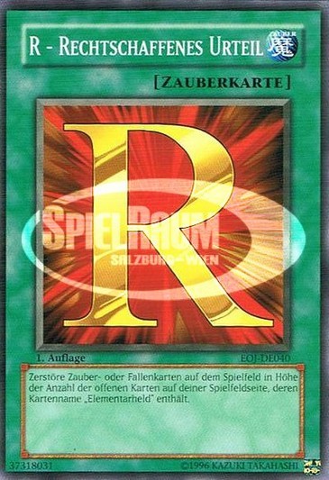 R - Righteous Justice Single: Yu-Gi-Oh! Enemy of Justice Einzelkarte