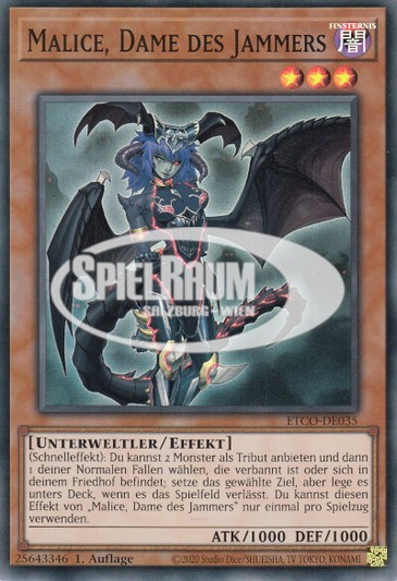 Malice, Lady of Lament (V.1 - Super Rare) Single: Yu-Gi-Oh! Eternity Code Einzelkarte