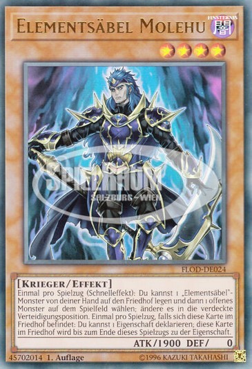 Elementsaber Molehu Single: Yu-Gi-Oh! Flames of Destruction Einzelkarte