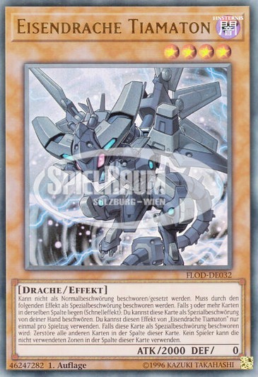 Iron Dragon Tiamaton Single: Yu-Gi-Oh! Flames of Destruction Einzelkarte