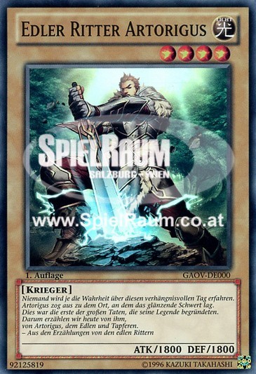 Noble Knight Artorigus (V.1 - Super Rare)