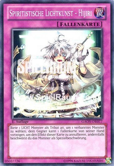 Spiritual Light Art - Hijiri Single: Yu-Gi-Oh! Galactic Overlord Einzelkarte