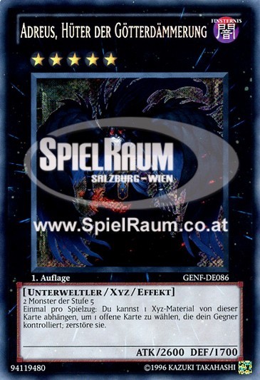 Adreus, Keeper of Armageddon (V.1 - Secret Rare)