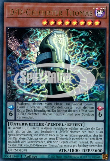 D/D Savant Thomas Single: Yu-Gi-Oh! Ghosts From the Past: The 2nd Haunting Einzelkarte