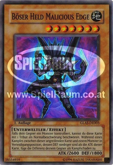 Evil HERO Malicious Edge (V.1 - Super Rare)