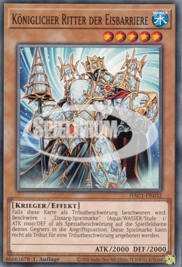 Royal Knight of the Ice Barrier (V.1 - Common)