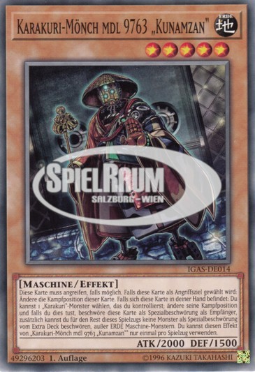 Karakuri Bonze mdl 9763 "Kunamzan" Single: Yu-Gi-Oh! Ignition Assault Einzelkarte