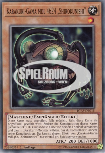 Karakuri Gama mdl 4624 "Shirokunishi" Single: Yu-Gi-Oh! Ignition Assault Einzelkarte